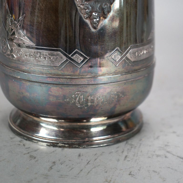 Antique Silver Plated Insulated Water Pitcher C1890