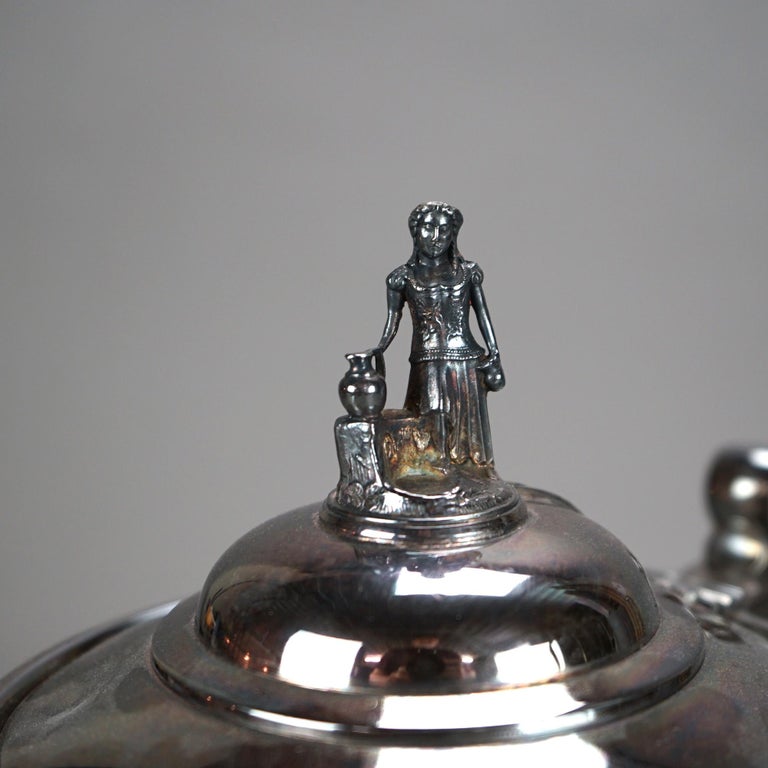 Antique Silver Plated Insulated Water Pitcher C1890