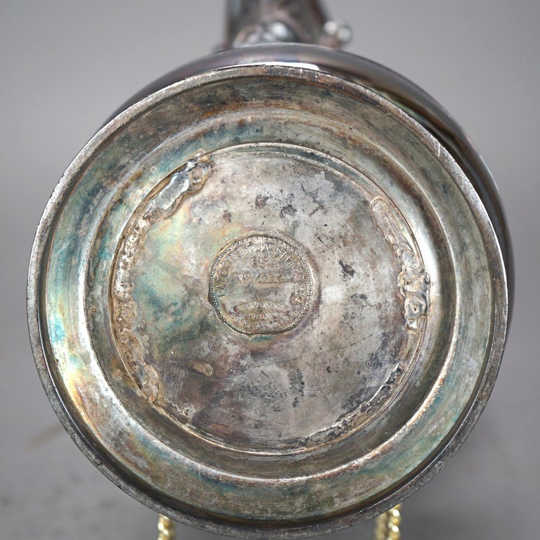 Antique Silver Plated Insulated Water Pitcher C1890
