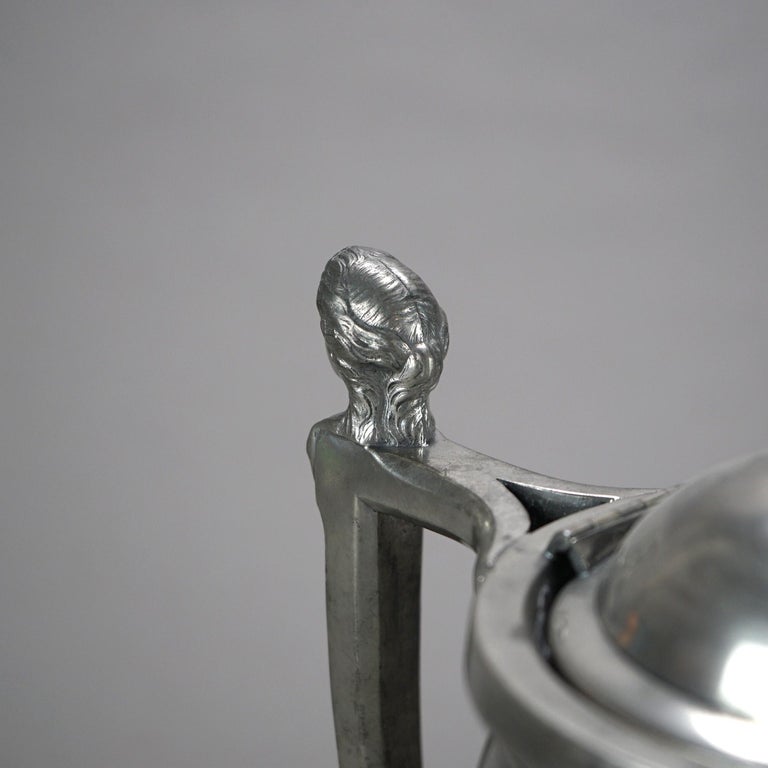 Antique Figural Silver Plated Insulated Water Pitcher C1890