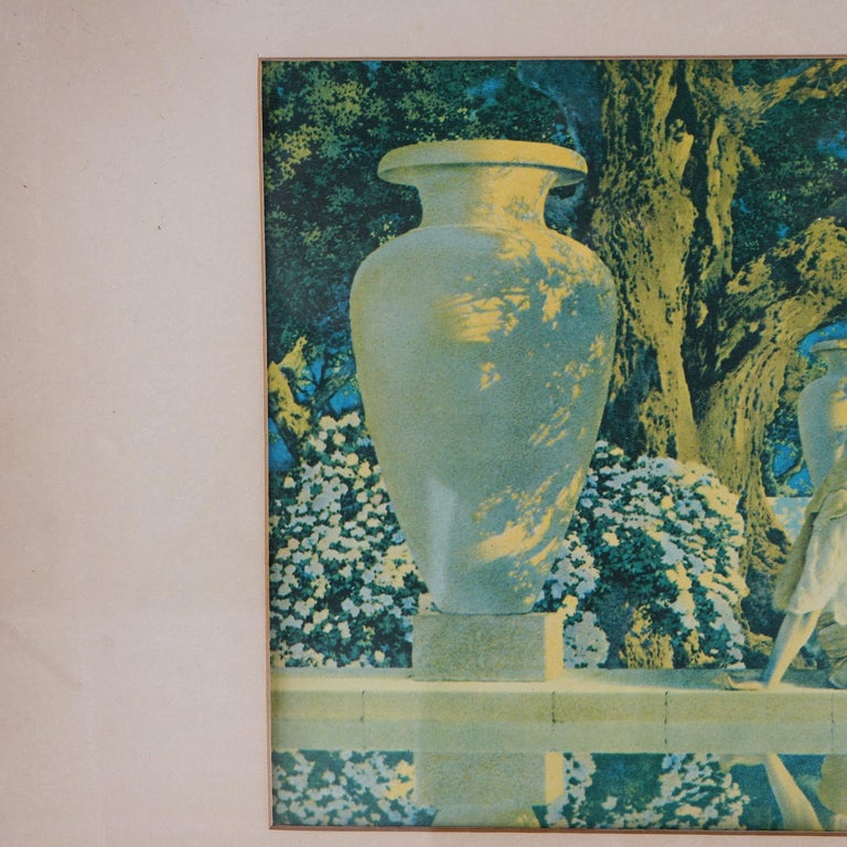 Art Deco Maxfield Parrish Print “Garden Of Allah” C1920