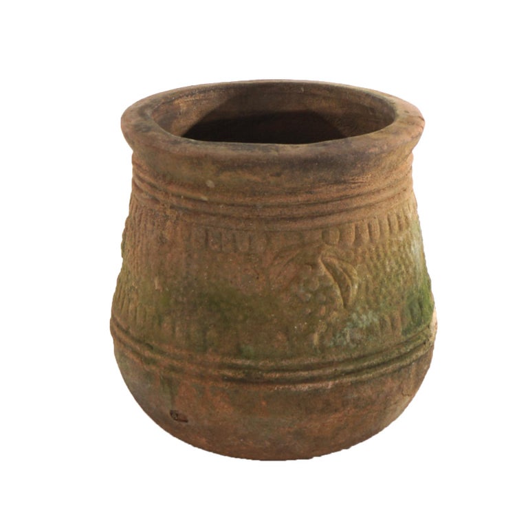 Antique Neoclassical Terra Cotta Garden Urn Patio Planter C1910
