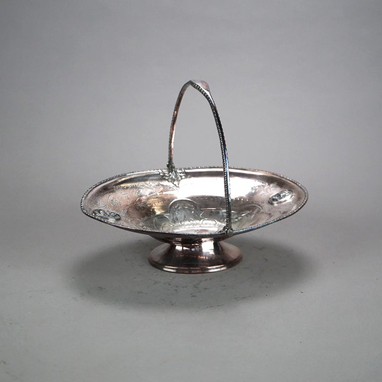 Antique Figural Silver Plated Fruit Bowl C1890
