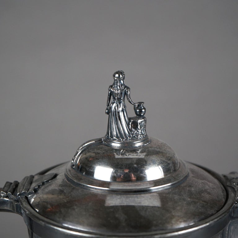 Antique Silver Plated Insulated Water Pitcher C1890
