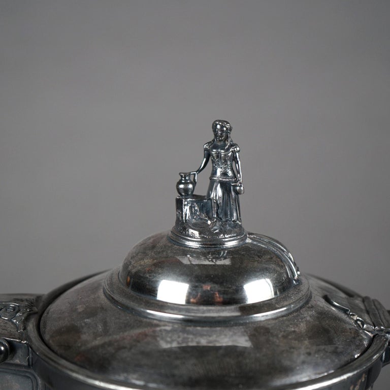 Antique Silver Plated Insulated Water Pitcher C1890