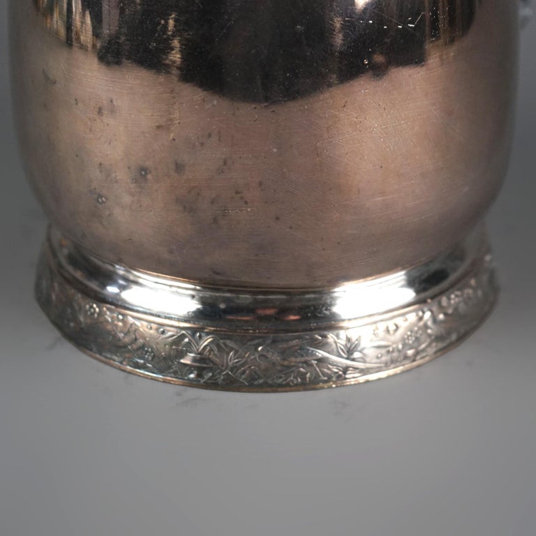 Antique Silver Plated Insulated Water Pitcher C1890