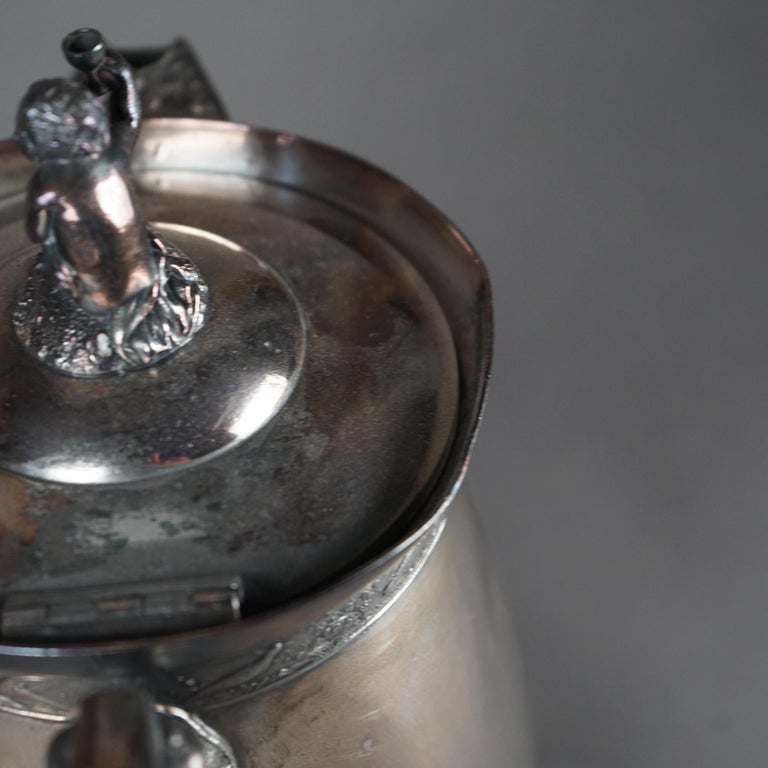 Antique Silver Plated Insulated Water Pitcher C1890