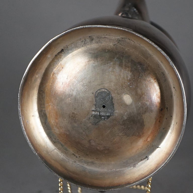 Antique Silver Plated Insulated Water Pitcher C1890
