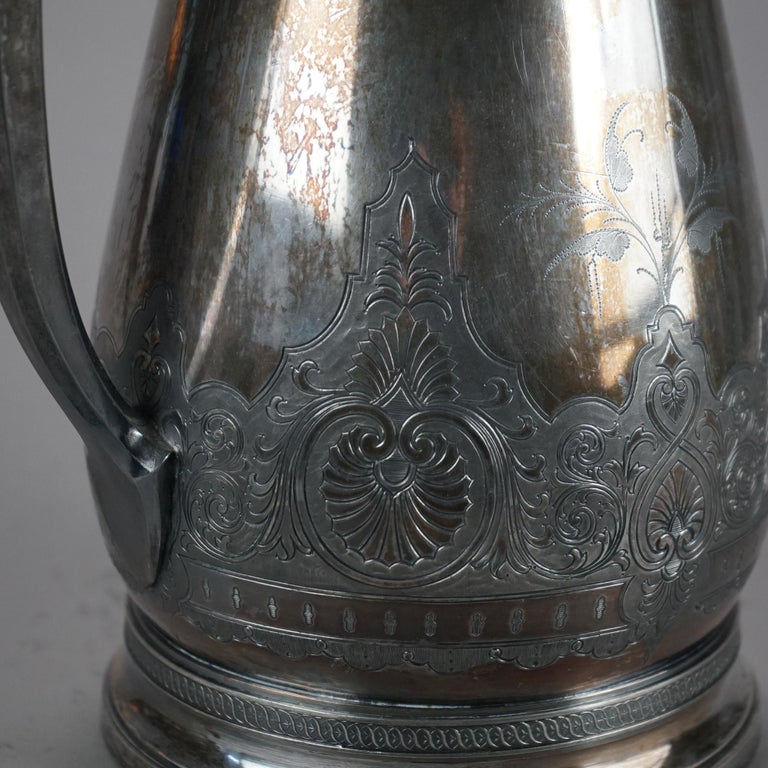 Antique Silver Plated Insulated Water Pitcher C1890