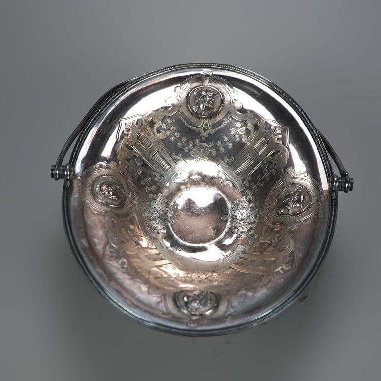 Antique Figural Silver Plated Fruit Bowl C1890