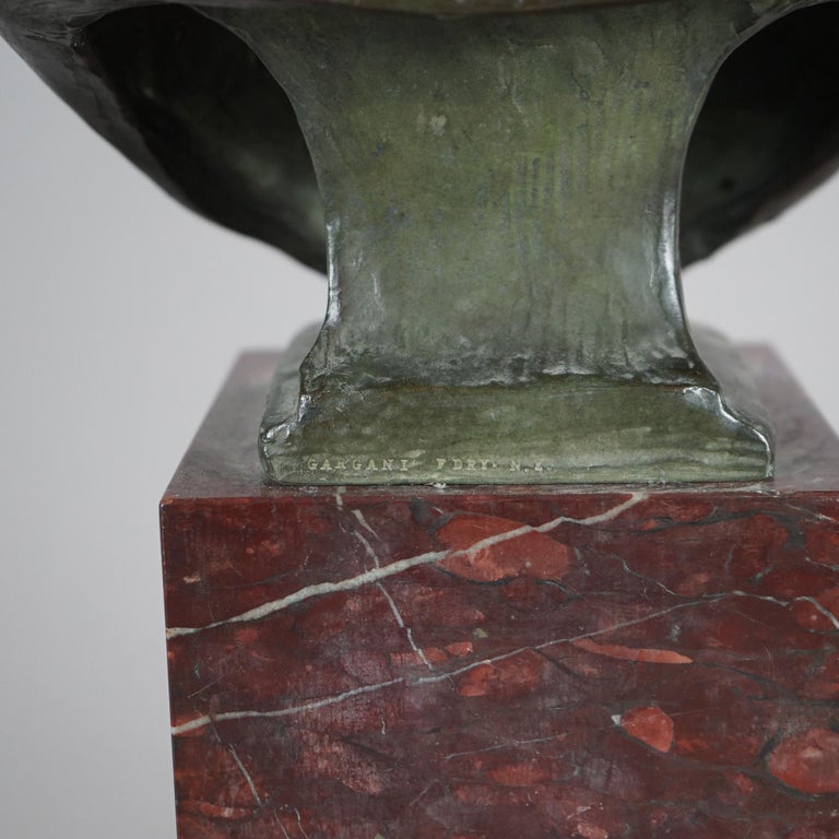Antique Cast Bronze “Marion” Bust by Eleanor Mary Mellon on Marble Plinth C1936