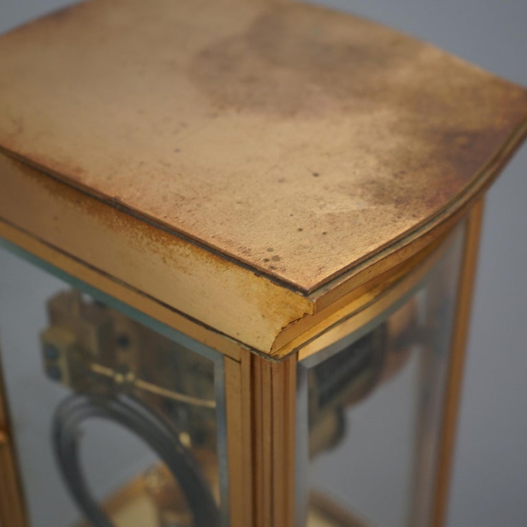 Antique Ansonia Gilt Bronze Crystal Regulator Mantle Clock C1890