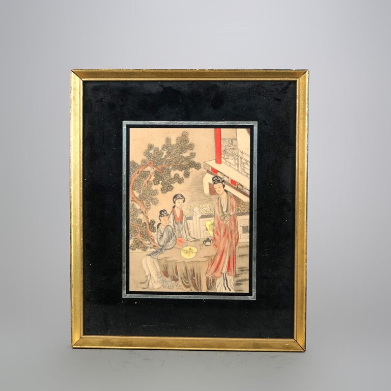 Four Antique Japanese Woodblock Prints C1920