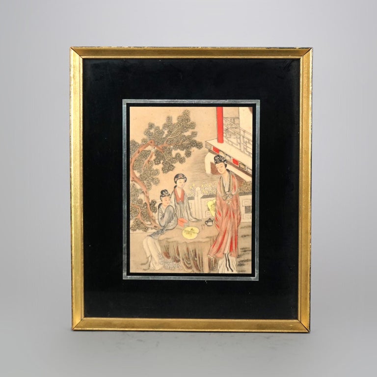 Four Antique Japanese Woodblock Prints C1920