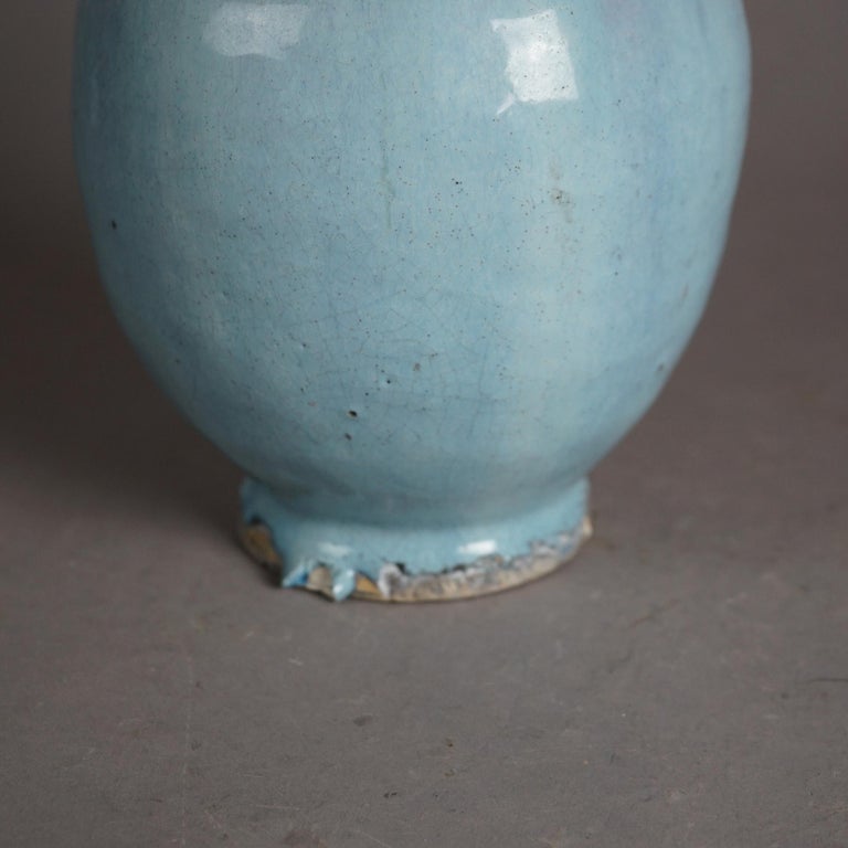 Antique Chinese Figural Art Pottery Dragon Vase C1920