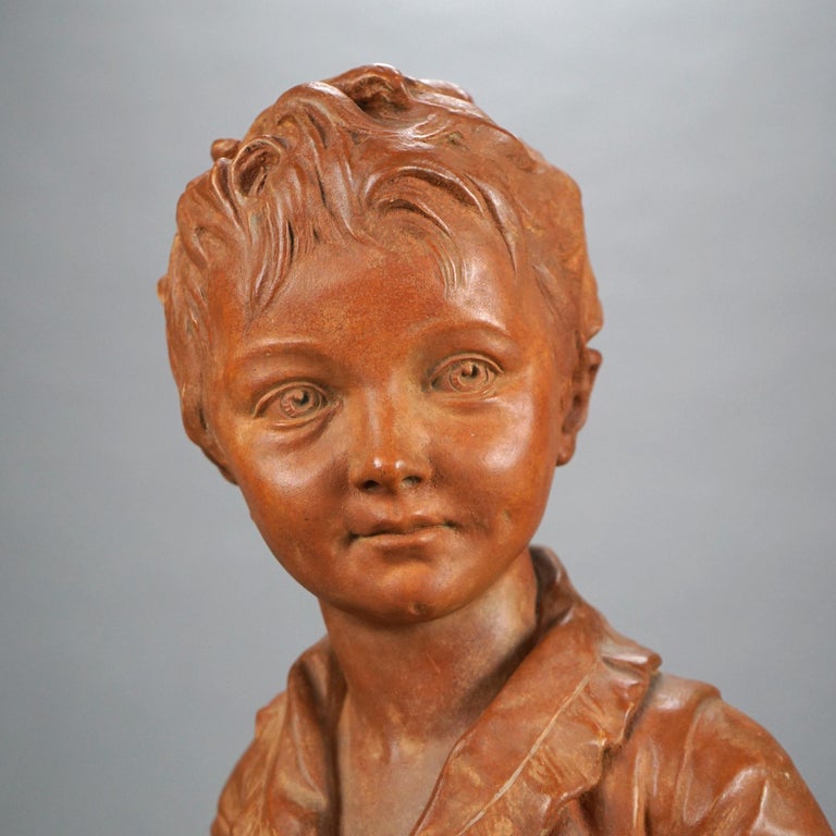 Antique Sevres Terra Cotta Bust of a Young Alexandre Brongniart 19thC