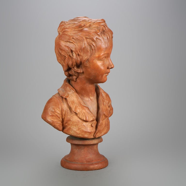 Antique Sevres Terra Cotta Bust of a Young Alexandre Brongniart 19thC