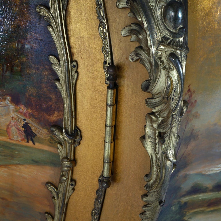 Oversized Antique Louis XIV Vernis Martin Decorated Giltwood & Ormolu Vitrine