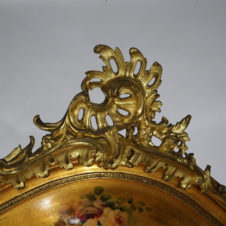 Oversized Antique Louis XIV Vernis Martin Decorated Giltwood & Ormolu Vitrine