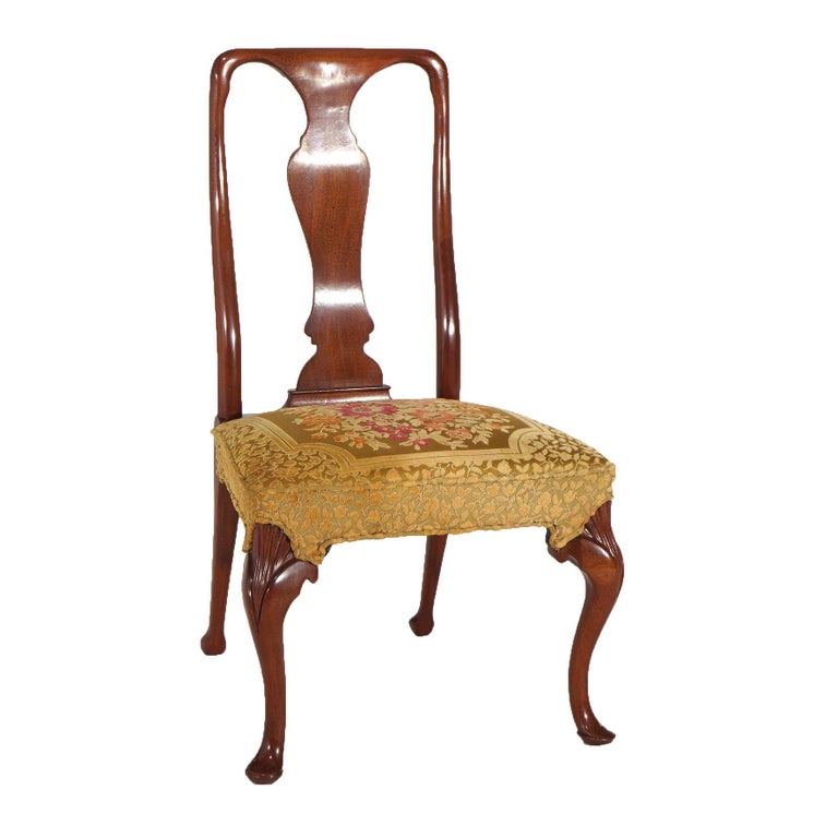 Thirteen Kittinger Upholstered Carved Mahogany Dining Room Chairs 20thC