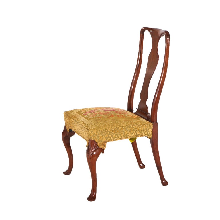 Thirteen Kittinger Upholstered Carved Mahogany Dining Room Chairs 20thC