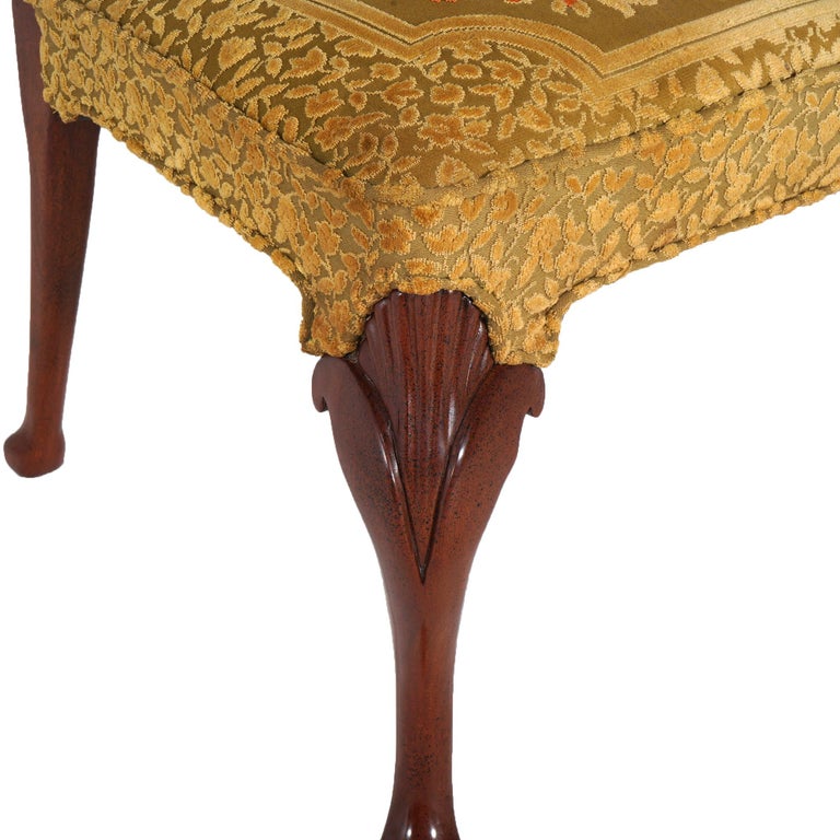 Thirteen Kittinger Upholstered Carved Mahogany Dining Room Chairs 20thC