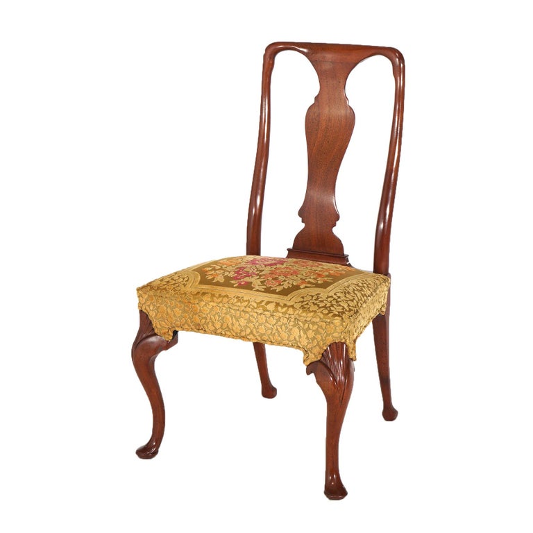 Thirteen Kittinger Upholstered Carved Mahogany Dining Room Chairs 20thC