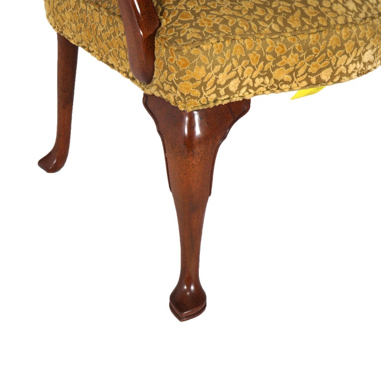 Thirteen Kittinger Upholstered Carved Mahogany Dining Room Chairs 20thC