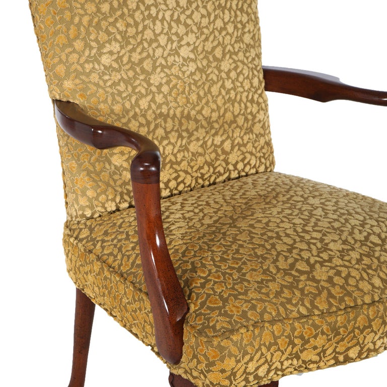 Thirteen Kittinger Upholstered Carved Mahogany Dining Room Chairs 20thC