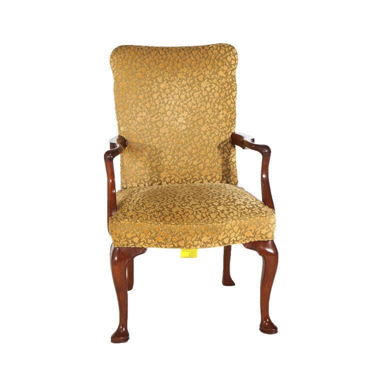 Thirteen Kittinger Upholstered Carved Mahogany Dining Room Chairs 20thC