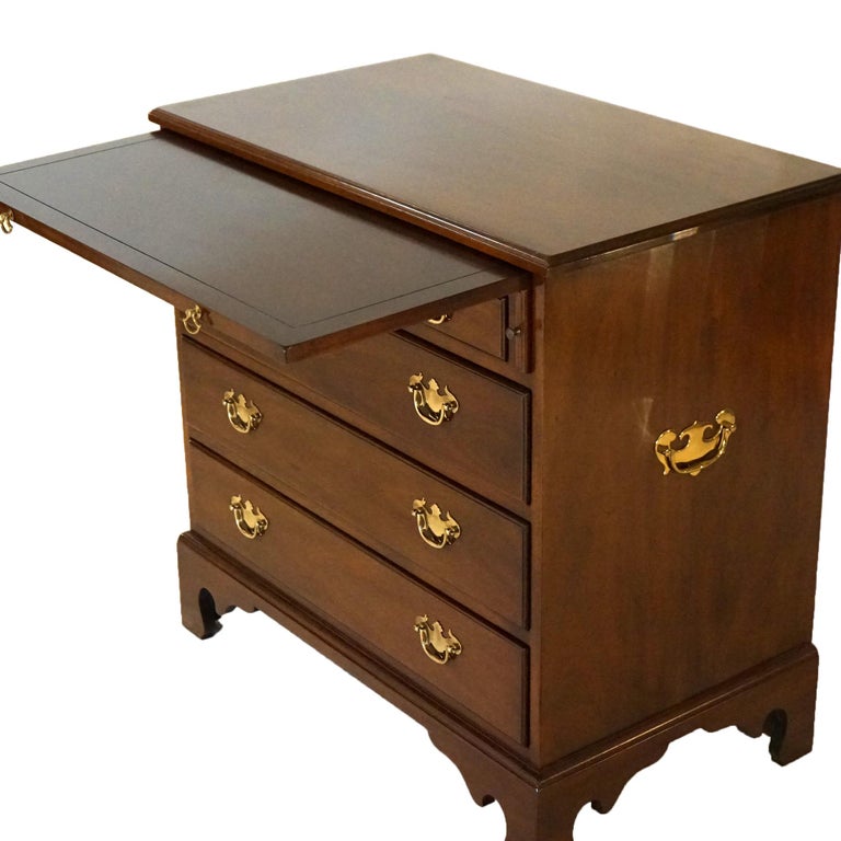 Kittinger Mahogany Four-Drawer Silver Chest with Slide-Out Work Tray 20thC