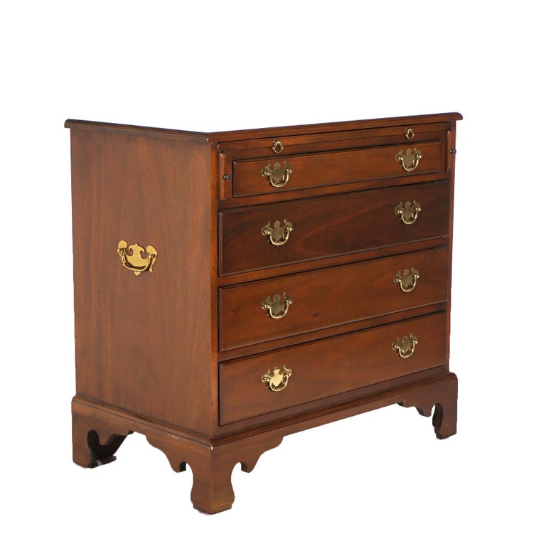 Kittinger Mahogany Four-Drawer Silver Chest with Slide-Out Work Tray 20thC