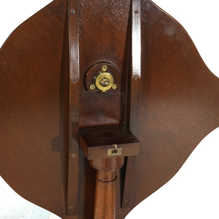 Kittinger Williamsburg Mahogany Tilt Top Candle Stand with Shaped Top 20thC