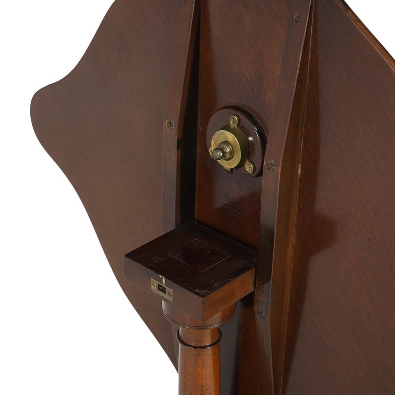 Kittinger Williamsburg Mahogany Tilt Top Candle Stand with Shaped Top 20thC