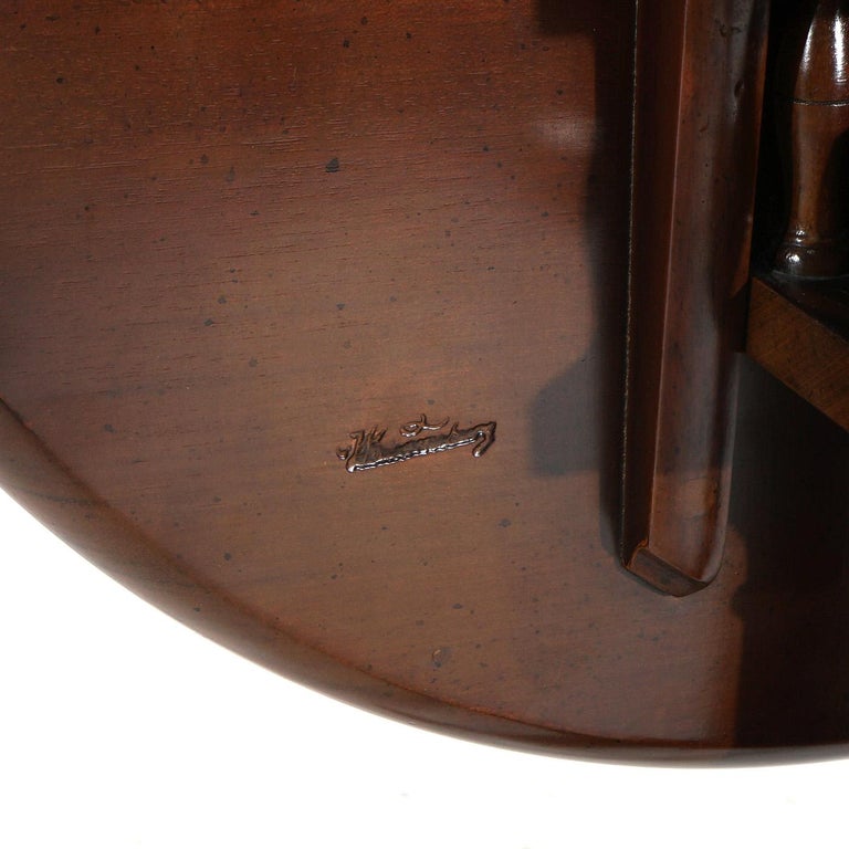 Kittinger Williamsburg Queen Anne Style Mahogany Tilt Top Candle Stand 20thC