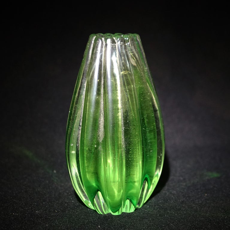 Mid Century Italian Murano Barovier & Toso School Art Glass Vase Circa 1950