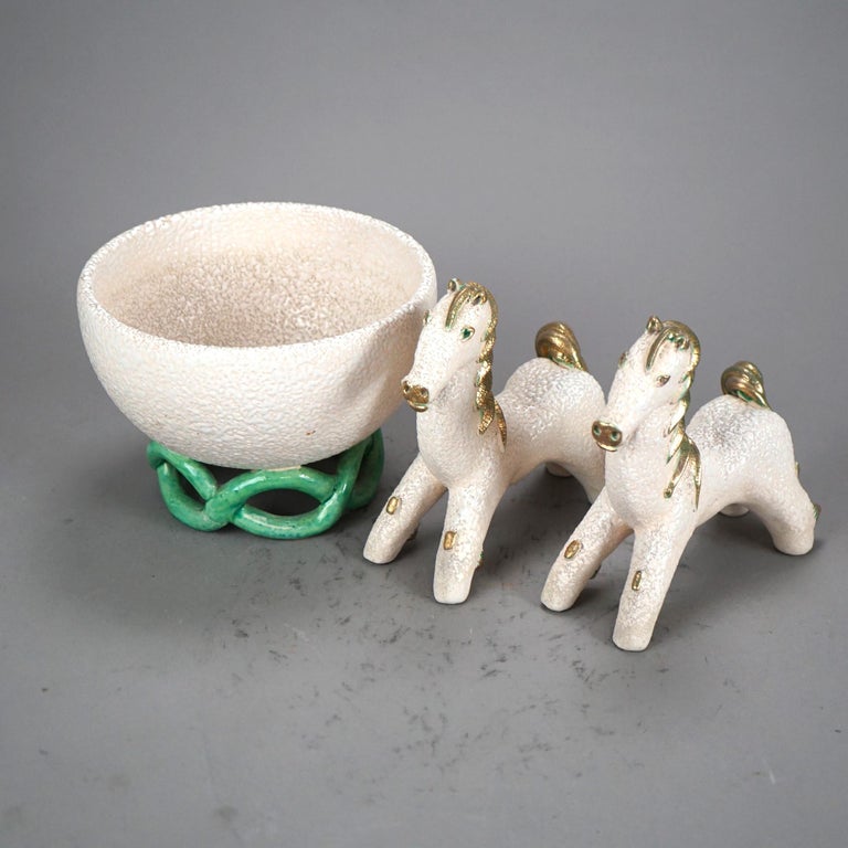 Mid Century Modern French Sevres Figural Pottery Set by Colette Gueden