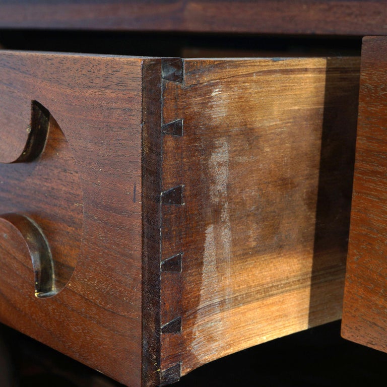Antique Walnut Carved Country Sideboard 19th C