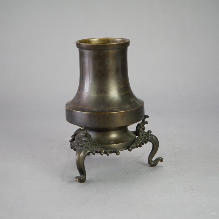 Antique Oriental Bronze Footed Censor 19th C