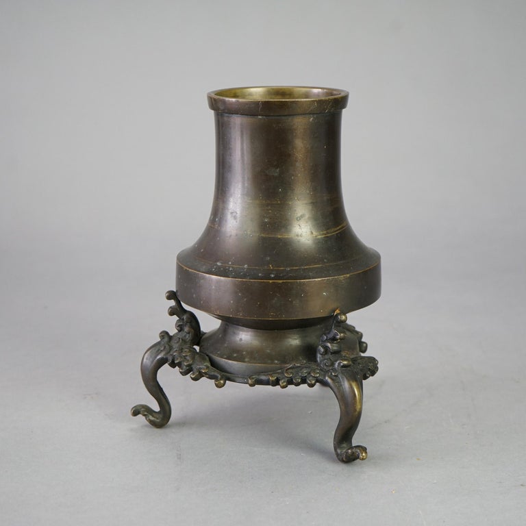 Antique Oriental Bronze Footed Censor 19th C