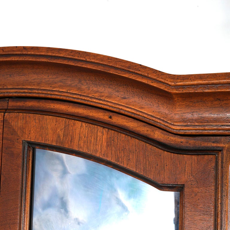 Pair of Henredon Mahogany Armoires with Graduated Drawers 20thC