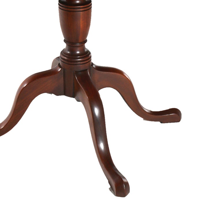 Queen Anne Style Kittinger Mahogany Dining Room Double Pedestal Table 20thC