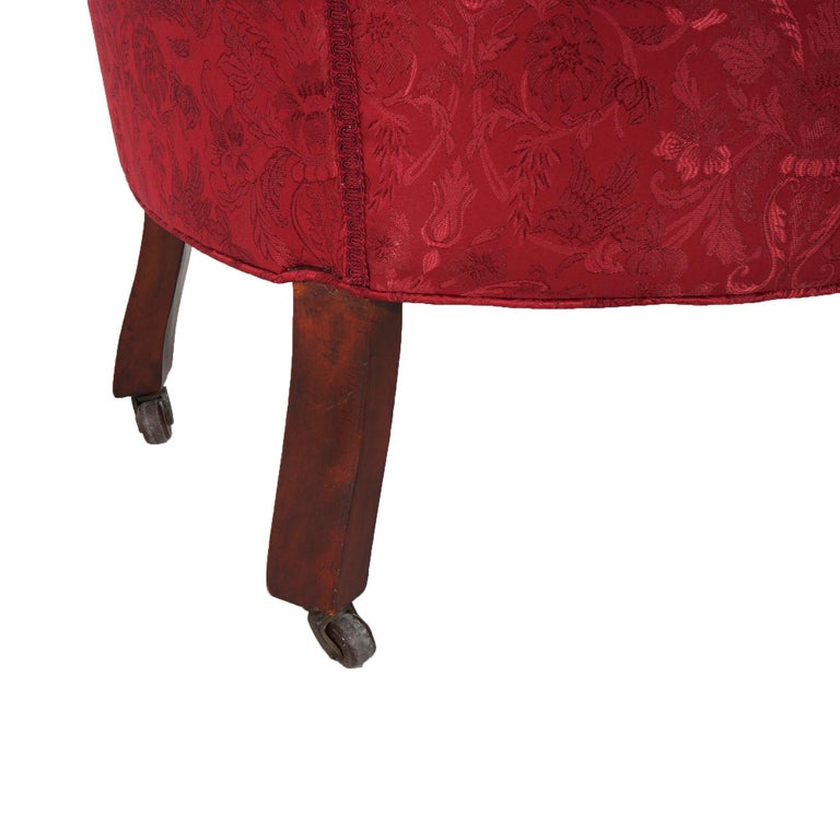 Antique French Victorian Louis XV Style Upholstered Parlor Chair C1890