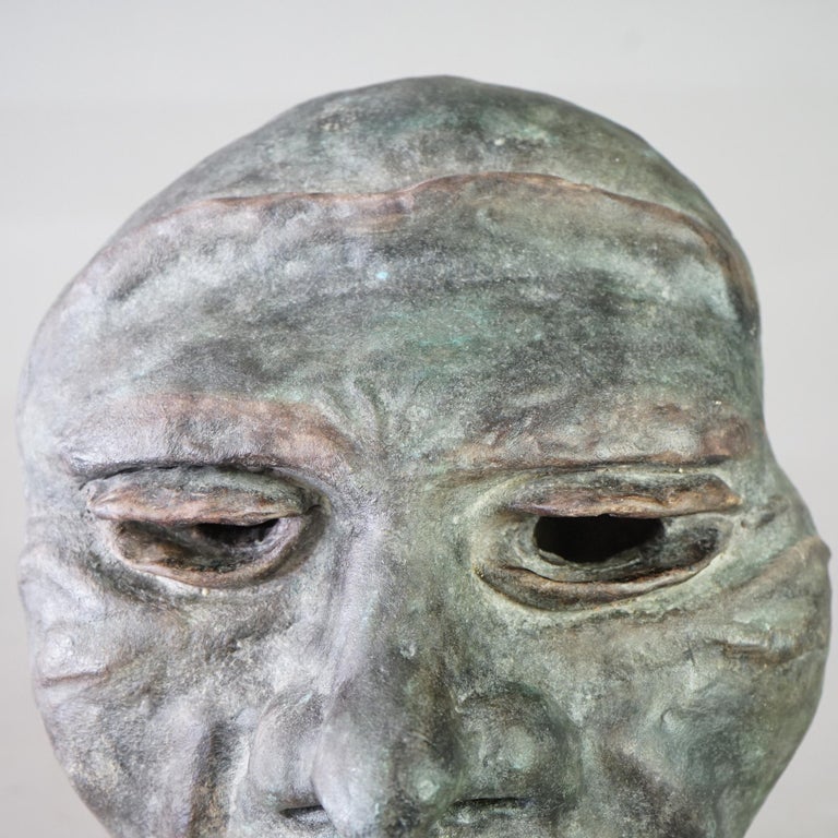 Mid Century Modern Terra Cotta Mask of a Tribal Man C1997