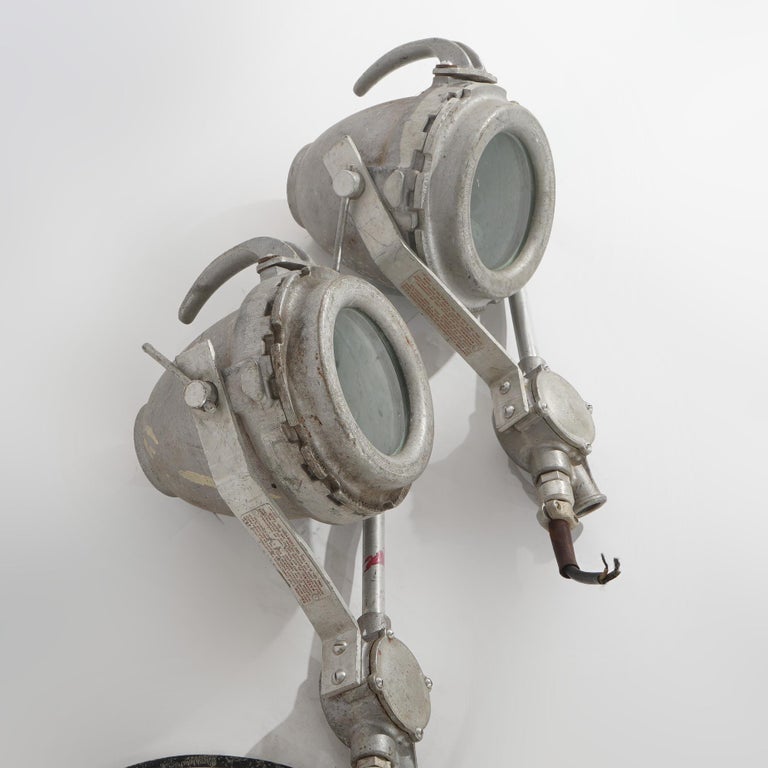 Pair of Crouse Hinds Industrial Stage Performance Spotlights 20thC