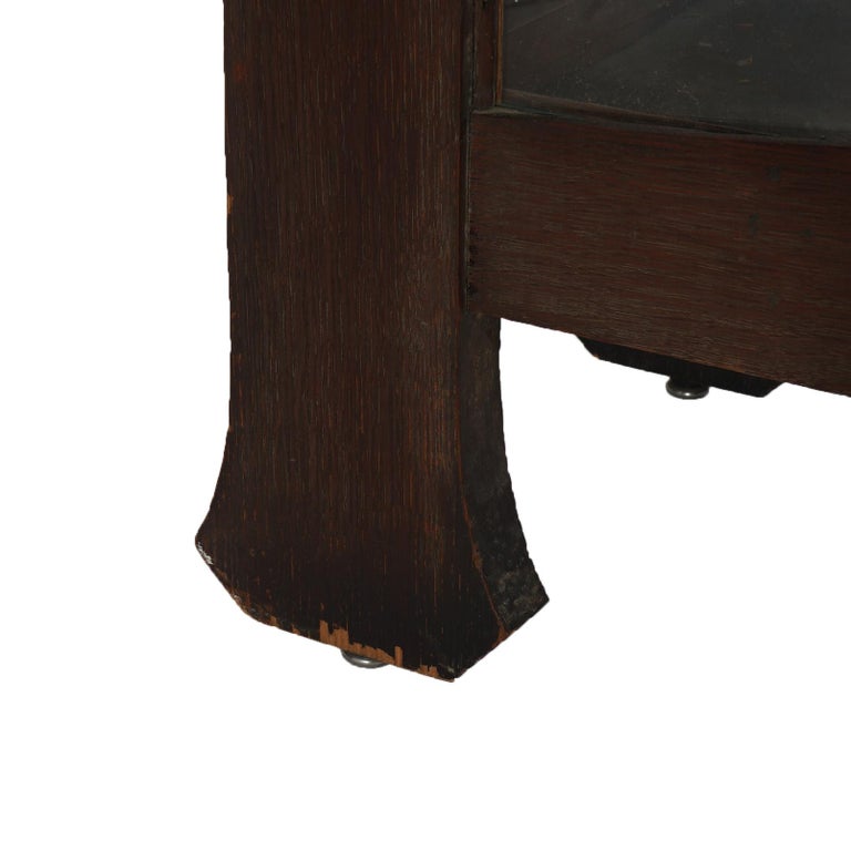 Antique Arts & Crafts Mission Stickley School Oak Grandfather Clock C1910