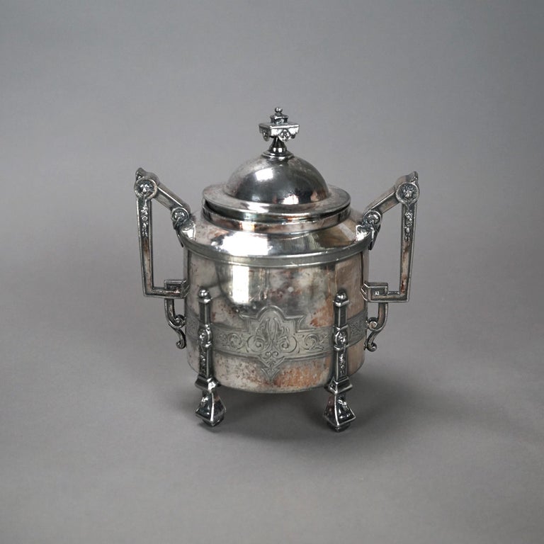 Eight Piece Antique Silver Plated Tea Set C1890