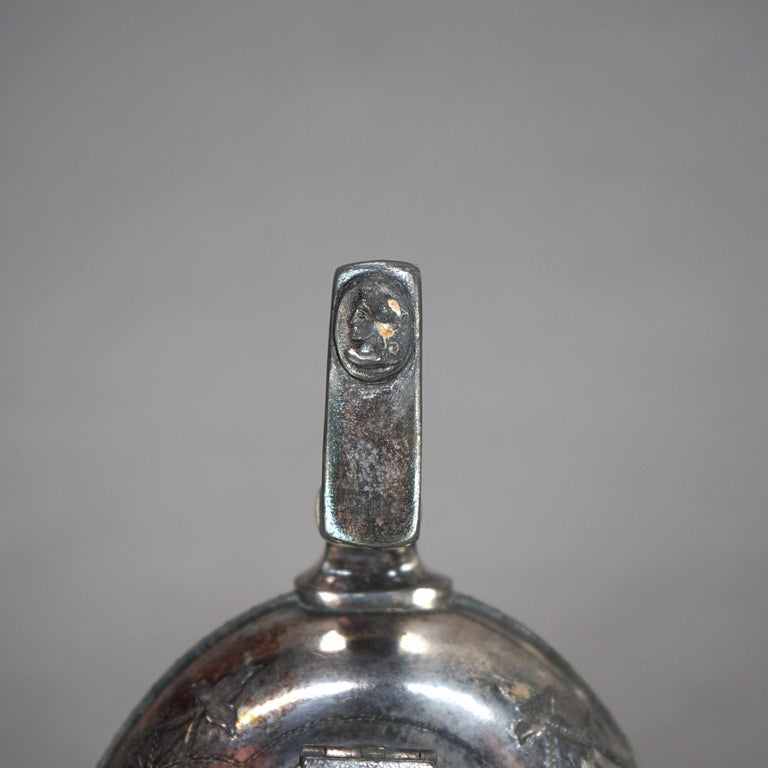 Antique Figural & Footed Silver Plated Teapot C1890