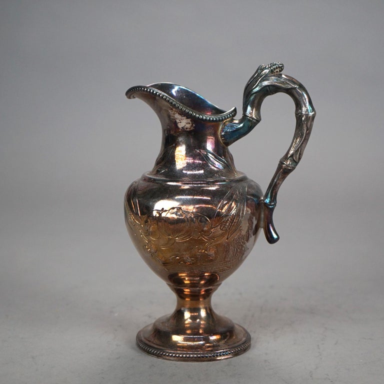 Two Piece Antique Silver Plated Tea Set C1890
