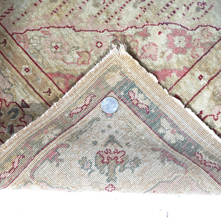 Antique Turkish Oushak Wool Rug C1920